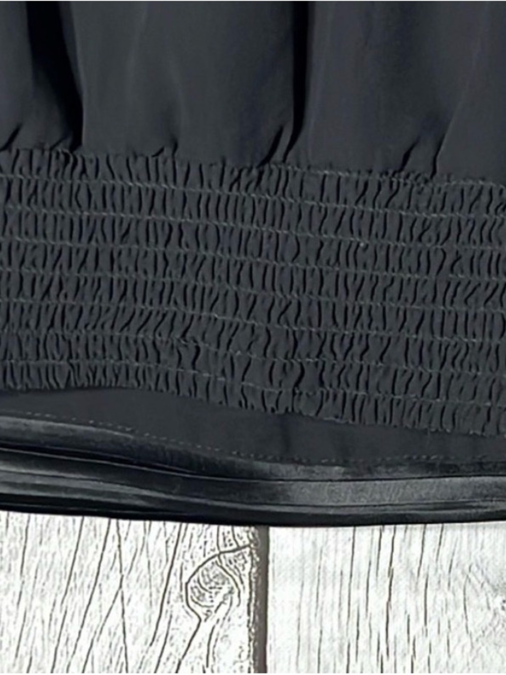 Japna Black Pleated Wrap-Style Blouse - Picture 9 of 9